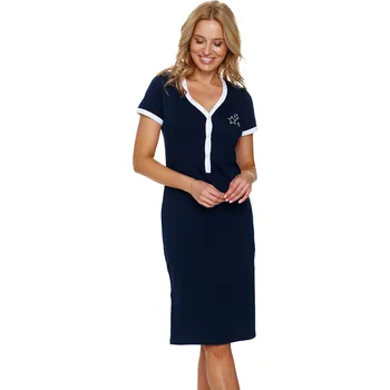 Dámská noční košile Dámská noční košile Doctor Nap TM.7219 Barva: Modrá - tmavě, Velikost: 2XL