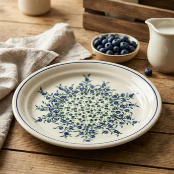 Talíř BOLESŁAWIEC GU-1259 DEK. 1208 25,5 cm - keramický mělký obědový talíř