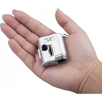 Lupa MMHobby Lupa Mikroskop Kapesní Zvětšovací Sklo 60x LED UV