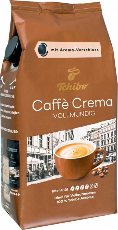 Tchibo Caffé Crema Vollmundig 1 kg, zrnková káva