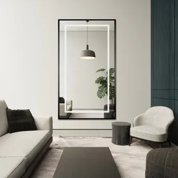 Zrcadlo Zrcadlo v černém rámu s osvětlením - 1503 LED I - barva rámu dle vašeho výběru