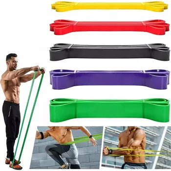 Odporové gumy sada 5 ks pro cvičení Fitness Power Bands latexové
