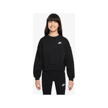 Dívčí oblečení Nike Sportswear Club Fleece Girls Boxy Crew-Neck Sweatshirt S