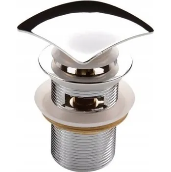 Sifon Zátka s přepadem klik-klak čtvercová Aquatech stříbrná