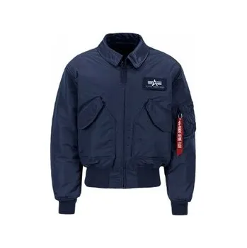 Pánský bomber Alpha Industries Bunda bomber AI.100102-07-XL Tmavomodrá Core Fit 3XL