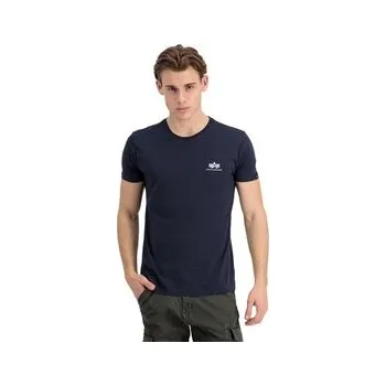 Pánské tričko Alpha Industries T-Shirt AI.188505-07-4XL Tmavomodrá Basic Fit 3XL
