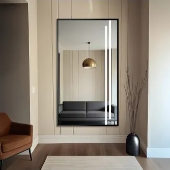 Zrcadlo Zrcadlo v černém rámu s osvětlením - 1503 LED III - výběr barvy rámu