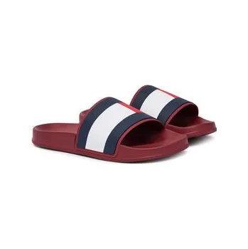 Pánské pantofle Nazouváky Tommy Hilfiger Core Hilfiger Flag Pool Slide FM0FM05798 Červená 43
