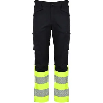 montérky VÝSTRAŽNÉ PRACOVNÍ KALHOTY BOZP CONSORTE ORION ELASTICKÉ STRETCH VEL. 52 (L)