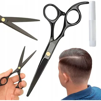 Kadeřnické nůžky KADEŘNICKÉ NŮŽKY ČERNÉ 17CM (200)