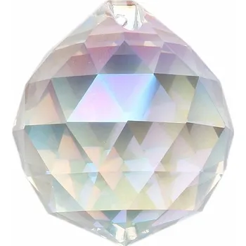 Koule Feng Shui broušený křišťál duhově metalizovaný Bright pearl XL 50 mm