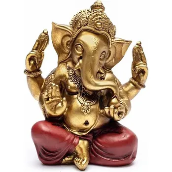 Feng Shui soška Ganéša v barvě zlata 18 cm cca 18 cm