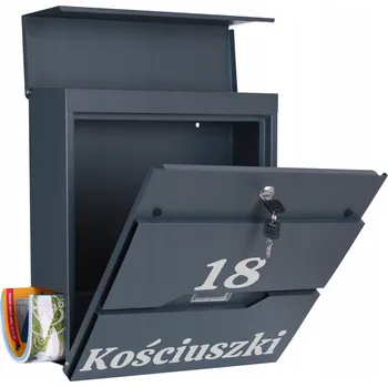 Poštovní schránka Poštovní schránka Gockowiak s držákem na noviny, šedá