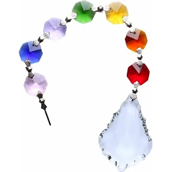 Harmonie Feng Shui závěs do okna z barevných křišťálů cca 20 cm