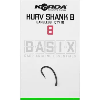 KORDA Háčky Basix Kurv Shank Barbless 8