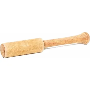 Palička Palička dřevěná s béžovým semišem ke zpívajícím miskám 15 cm cca 15 cm