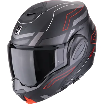 Helma na motorku Scorpion exo-tech evo conquer matná černo/červená m