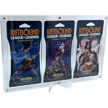 Sběratelská karetní hra Akrylové pouzdro na 3x booster League of Legends Riftbound sleeved booster pack (se stojánkem, magnetické)