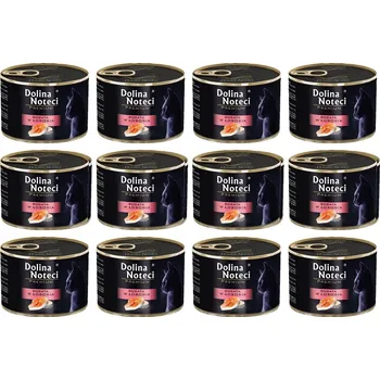 Krmivo pro kočku 12 x Dolina Noteci Bohatá na lososa krmivo pro kočky 185 g