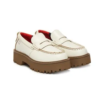 Pánské tenisky Loafersy Tommy Hilfiger Archive '01 Leather Loafer EN0EN03022 Écru 41