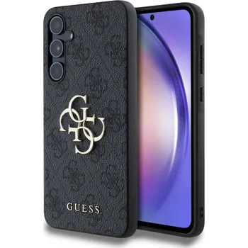 Náhradní kryt pro mobilní telefon Guess PU 4G Metal Logo zadní kryt pro Samsung Galaxy A55 5G Grey
