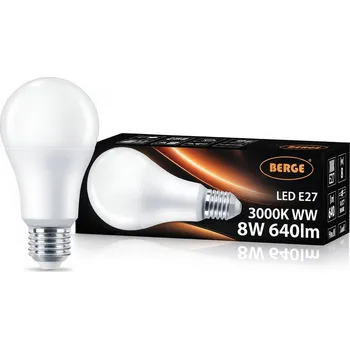 Žárovka LED žárovka E27 8W teplá barva