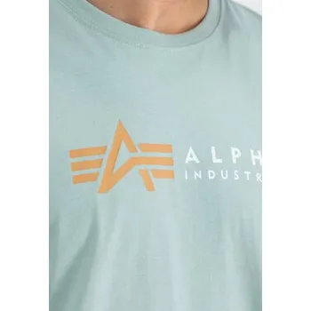 Pánské tričko Alpha Industries T-Shirt AI.118502-680-XXL Zelená Regular Fit XXL