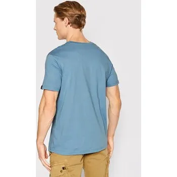 Pánské tričko Alpha Industries T-Shirt Basic 100501 Modrá Regular Fit S