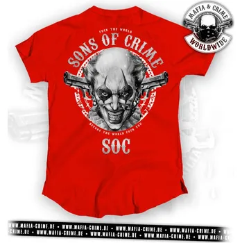 Pánské tričko Pánské triko Mafia & Crime Sons of Crime rot velikost: 6XL