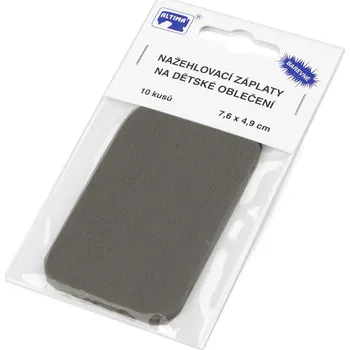 Nažehlovací záplaty 7,6x4,9 cm, malé, 8 šedá střední