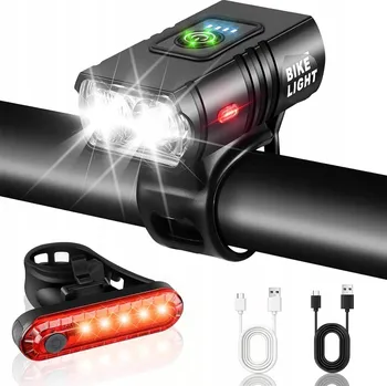 Cyklosvítilna PŘEDNÍ A ZADNÍ SVĚTLO NA KOLO LED USB DOBÍJECÍ
