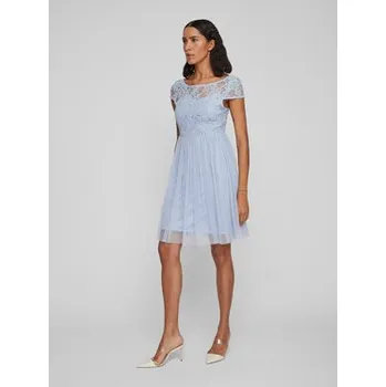 Dámské šaty Vila Koktejlové šaty Ulricana 14083836 Světle modrá Regular Fit 38