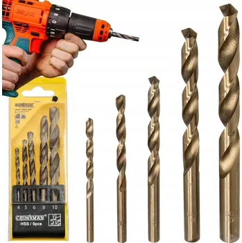Vrták Sada kobaltových HSS vrtáků do kovu 4-10 mm, 5 ks