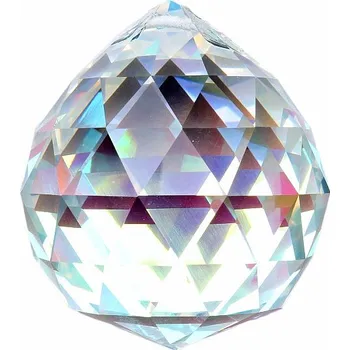 Koule Feng Shui broušený křišťál duhově metalizovaný Dark pearl XL 50 mm
