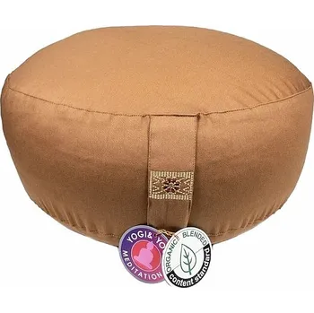 Polštář Meditační polštář hnědý cca 33 x 17 cm