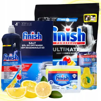 Přípravek do myčky Sada FINISH do myčky na nádobí Kapsle 70ks Leštidlo Sůl Čistič Vůně