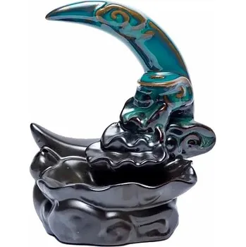 Stojánek pro vonné kužely s tekoucím kouřem Měsíc cca 12 cm