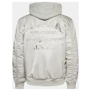 Pánský bomber Alpha Industries Bunda bomber Ma-1 ZH Back Emb 138105 Šedá Regular Fit L