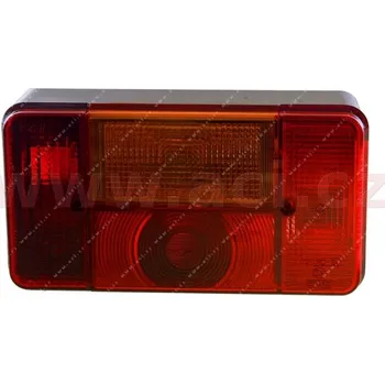 Výstražný trojúhelník zadní světlo univerzální obdélníkové 200*110*60[mm] s mlhovkou a osvětlením SPZ TRUCK L