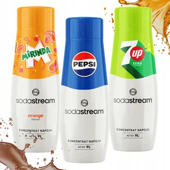 Sirup pro výrobník sody Sada sirupů SodaStream 7Up bez cukru Pepsi Mirinda 3x 440 ml