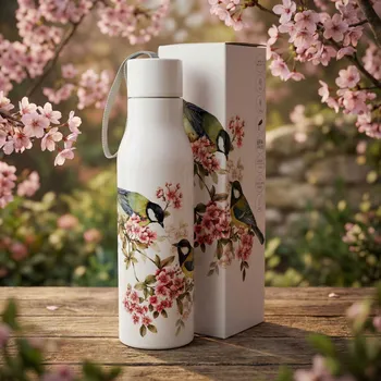 Láhev Termolahev z nerezové oceli DUO ANIMALS PTASÍ SVĚT SÝKORKY 500 ml