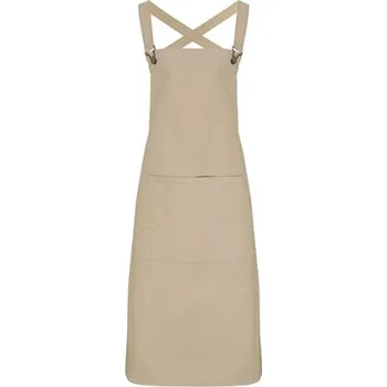 Pracovní zástěra Premier Workwear Zástěra se zkříženými zády pro baristy PR129 Khaki -ca. Pantone 7503 72 x 86 cm