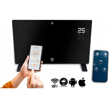 Topidlo ELEKTRICKÝ KONVEKTOROVÝ OHŘÍVAČ SKLENĚNÝ ECO LED WIFI TERMOSTAT