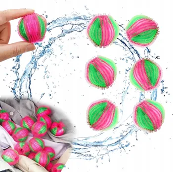 Přípravek na praní KOULE DO PRANÍ PROTI ŽMOLKŮM, KULIČKY NA ODSTRAŇOVÁNÍ SRSTI PSA KOČKY A VLASŮ, 6 ks