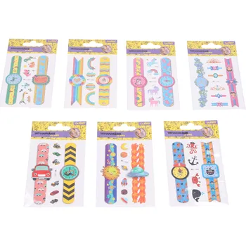 Odstranitelné tetování Tetovací obtisky hodinky 7,5 × 11 cm – 8 variant