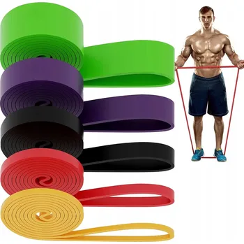 Sada 5 posilovacích gum Power Band popruhy na cvičení fitness Rebel