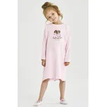 Dívčí košilka Jasmina pejsek světle růžová - 116