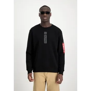Pánská mikina Alpha Industries Mikina Alpha Reflective Print Sweatshirt Černá Regular Fit S