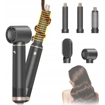 Fén Sada 5v1 - Fén na vlasy s kulmou a kartáčem na rovnání