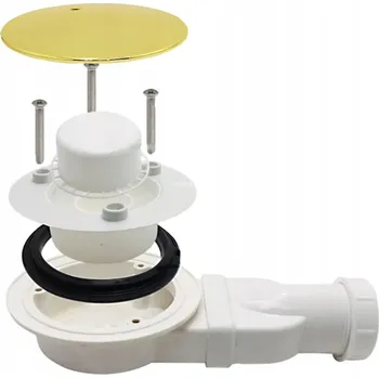 Sifon Zlatý sifon pro sprchový kout s nízkým profilem a odtokem do kanalizace